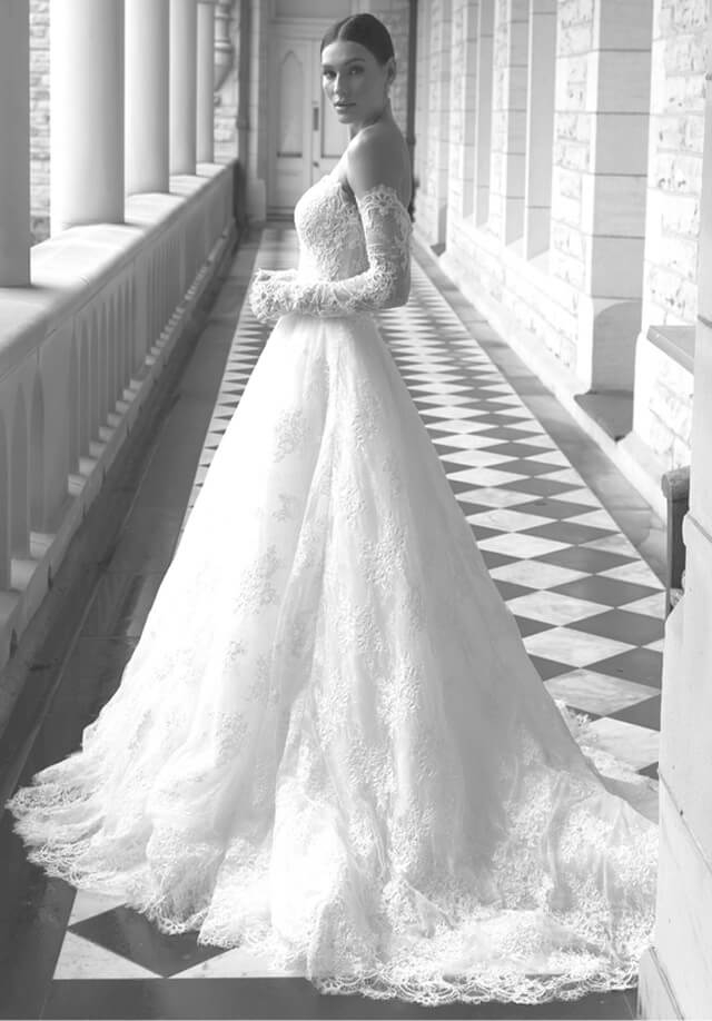 Model wearing a pink dress