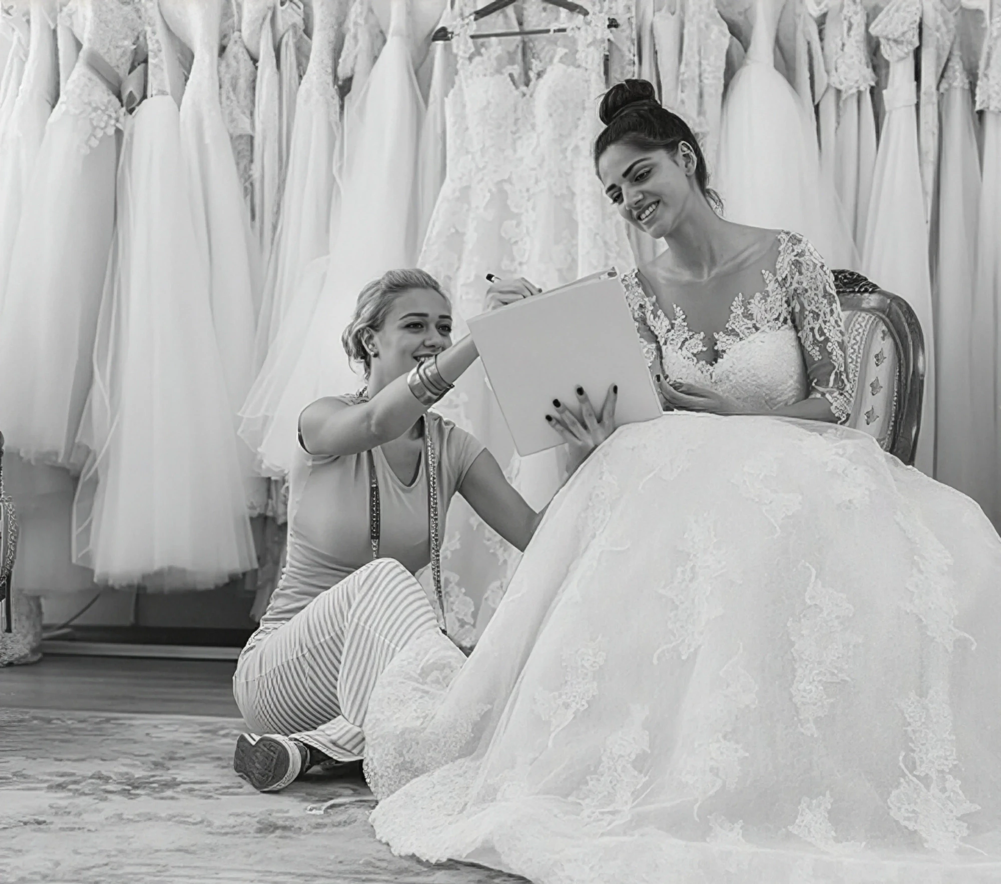 Model wearing a homecoming dresses